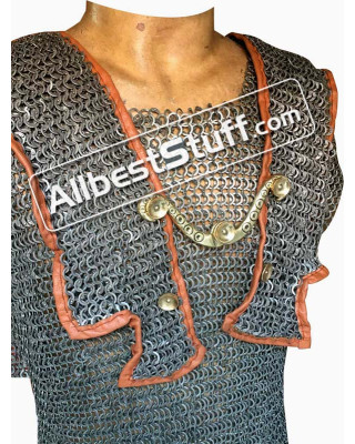 Aluminum Chain Mail Roman Hamata Flat Riveted Chest 48
