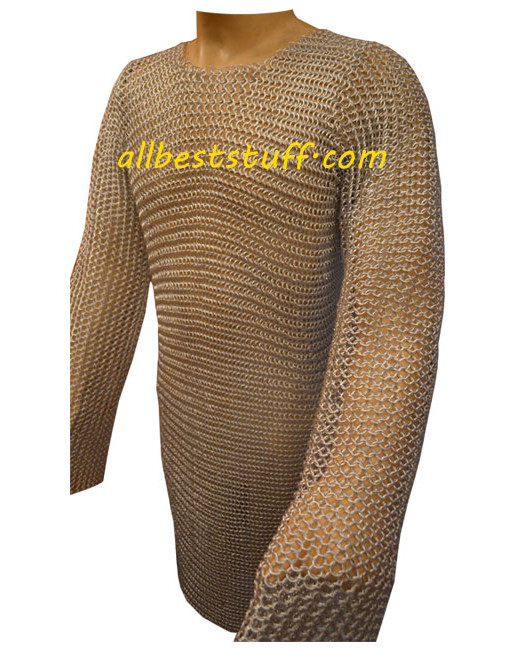 Long Sleeve Aluminum Chain Mail Shirt Butted Chest 40 image