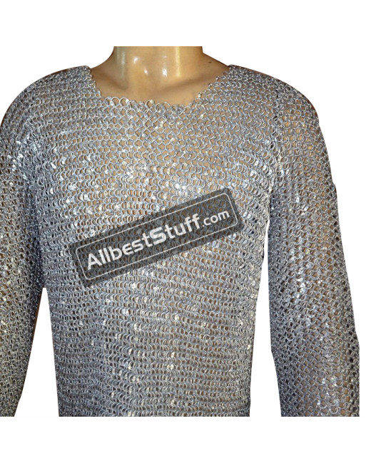 Large Riveted Aluminum Round Riveted Hauberk Chest 48