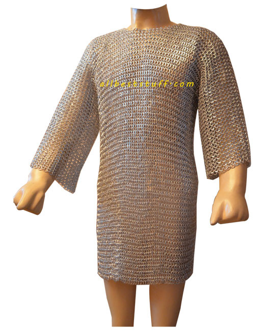 Aluminum Maille Hauberk Round Rivet Alternating Solid Chest 55