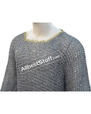 Light Weight Round Riveted Aluminum Chain Mail Chest 38
