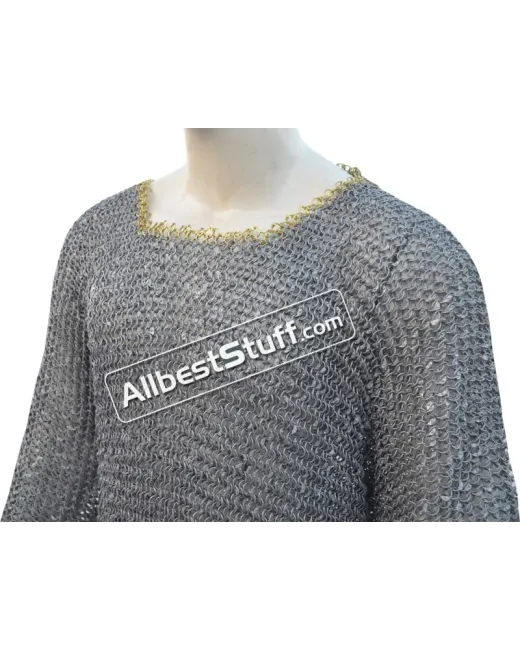 Light Weight Round Riveted Aluminum Chain Mail Chest 38