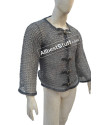 Round Riveted Front Open Chainmail Vest Chest 46 image 2
