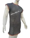 Sleeveless Aluminum Chain Mail Hauberk Flat Riveted Chest 52 image 2