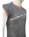 Sleeveless Aluminum Chain Mail Hauberk Flat Riveted Chest 52 image 7