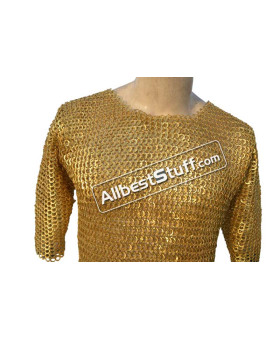 Flat Riveted Brass Chain Mail Original Brass for Chest 36