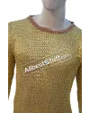 Medieval Chain Mail Made from Flat Riveted Brass Chest 44 image 2