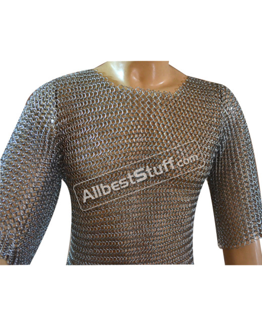 Chainmail Hauberk Butted Steel Armour XL Shirt Chest 48
