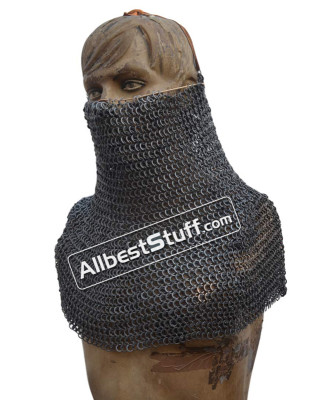 Chain Mail Camail Round Riveted Heavy 16 Gauge Medium