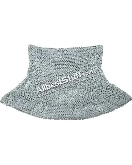 Medieval LARP Aventail Aluminum Riveted Round Flat Solid