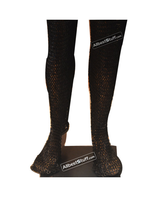 Dense Chain Mail Leg Protection Medium Chausses 6 MM image