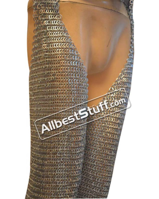 Flat Dome Riveted Alternating Solid Aluminum Legging