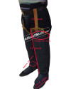 Chainmail Legging Flat dome Pin Riveted Socks with Leather Sole image 1