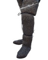 Flat Ring Integrated Leather Shoe Chainmail Chausses image 5