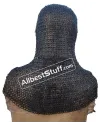 13th Century 8 mm Wedge Riveted with Solid Ring Chainmail Coif image 3
