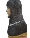 6 MM Flat Riveted alternating Solid Chain Maille Hood image 4