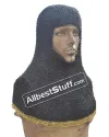 6 MM Flat Riveted alternating Solid Chain Maille Hood image 5