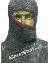 6 MM Flat Riveted alternating Solid Chain Maille Hood image 8