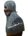8 mm Full Flat Riveted Dome Riveted Chain Mail Coif image 3