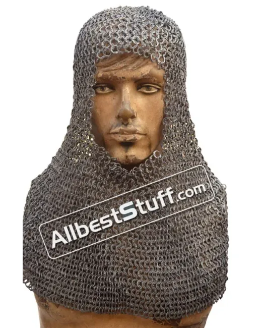 8 mm Full Flat Riveted Dome Riveted Chain Mail Coif