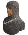 9 mm Round Riveted Medieval Chain Mail Hood Heavy 16 Gauge image 1