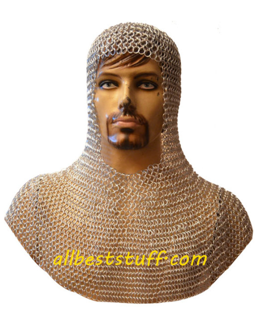 Aluminium Chain Mail Hood Butted Rings image