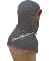 Aluminum Flat Riveted Side ventail Coif Chain Mail Hood image 3