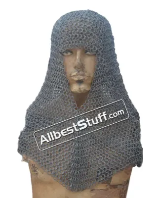 Aluminum Round Riveted Flat Solid Chain Mail Hood