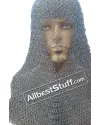 Aluminum Round Riveted Flat Solid Chain Mail Hood image 1