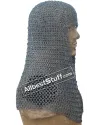 Aluminum Round Riveted Flat Solid Chain Mail Hood image 2