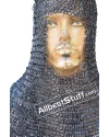 Heavy duty 17 Gauge 8 mm Round Riveted Flat Solid Chain Mail Hood image 5