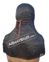 Heavy duty 17 Gauge 8 mm Round Riveted Flat Solid Chain Mail Hood image 3