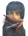 Heavy duty 17 Gauge 8 mm Round Riveted Flat Solid Chain Mail Hood image 6
