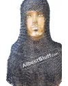 Heavy duty 17 Gauge 8 mm Round Riveted Flat Solid Chain Mail Hood image 1