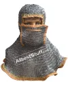 Heavy Duty 16 Gauge Flat Riveted and Solid Washer Chain Mail Coif image 3