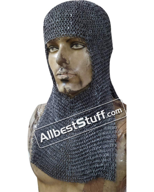 Round Riveted Flat Washer Rectangle Chainmail 6 mm Coif image