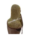 Solid Brass Maille Hood Round Riveted Side ventail Coif image 2