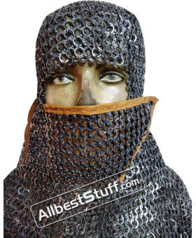 Stainless Steel Chain Mail Coif Authentic Rust Proof Chainmail Hood Stainless Steel Chain Mail Coif Authentic Rust Proof Chainmail Hood