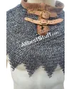 6 mm Full Round Dome Riveted Maille Collar Steel image 1