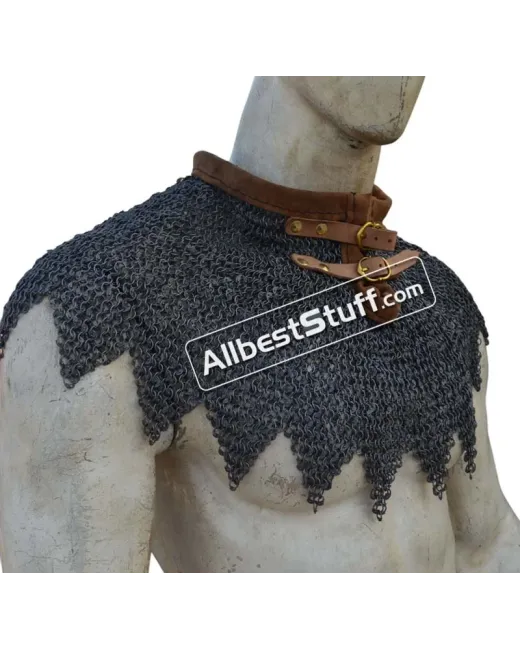 6 mm Full Round Dome Riveted Maille Collar Steel