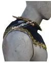 6 mm Medieval Chainmail Collar with Edged Brass Rows image 2