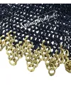 6 mm Medieval Chainmail Collar with Edged Brass Rows image 5