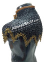 9 MM Full Riveted Flat Dome Riveted Maille Collar Steel image 1