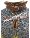 9 MM Full Riveted Flat Dome Riveted Maille Collar Steel image 7