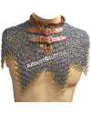 Round Dome Riveted Maille Collar Steel image 2