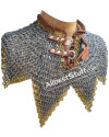 Round Dome Riveted Maille Collar Steel image 4