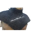 Medieval Chainmail Collar padded Collar Riveted Flat Rings image 2