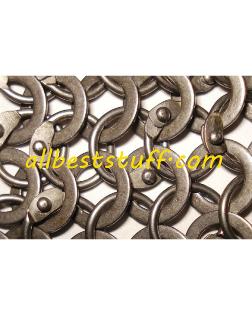 Round Riveted Flat Solid 16 Gauge Chain Mail Sheet 30 X 30