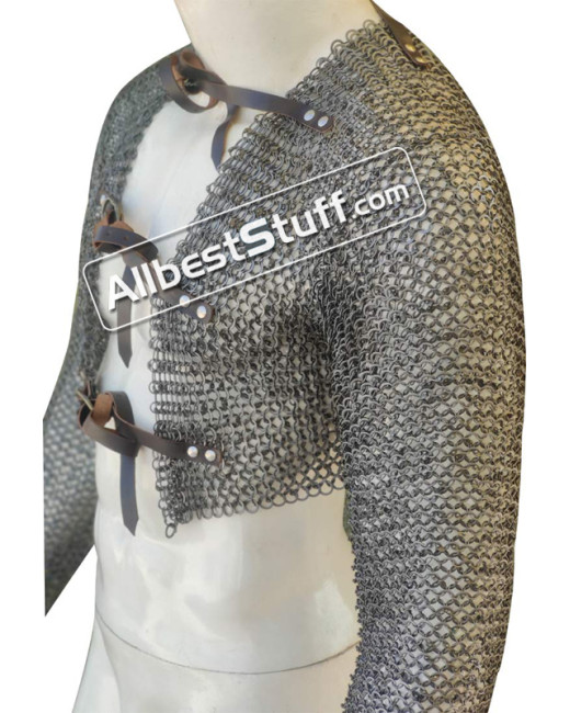Full Round Riveted Maille Voider Arm Coverage 18 Gauge Steel