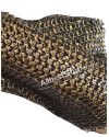 Chain Mail Arms Round Dome Riveted Brass Rings with Flat Solids image 2